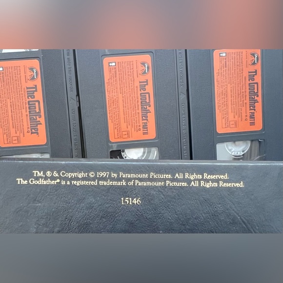 The Godfather Collection VHS 1, 2, 3 in Box  VHS / Classic 6 Tapes with Box - Picture 7 of 7